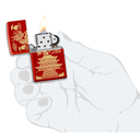 Зажигалка ZIPPO Eastern Design с покрытием Metallic Red, латунь/сталь, красная, 38x13x57 мм для нанесения логотипа