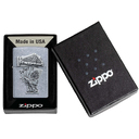 Зажигалка ZIPPO Рука мертвеца с покрытием поцарапанный хром | Dead Mans Hand Street Chrome, латунь/сталь, серебристая, 38x13x57 мм для нанесения логотипа