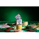 Зажигалка ZIPPO Рука мертвеца с покрытием поцарапанный хром | Dead Mans Hand Street Chrome, латунь/сталь, серебристая, 38x13x57 мм для нанесения логотипа