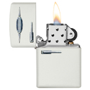 Зажигалка ZIPPO Retro Fridge Design с покрытием White Matte, латунь/сталь, серебристая, 38x13x57 мм для нанесения логотипа