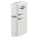 Зажигалка ZIPPO Retro Fridge Design с покрытием White Matte, латунь/сталь, серебристая, 38x13x57 мм для нанесения логотипа