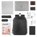 Рюкзак BUGATTI БЛАНК | BLANC 15'', чёрный, тарпаулин/полиэстер, 32х15,5х45 см для нанесения логотипа