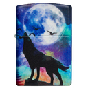 Зажигалка ZIPPO Волк с матовым покрытием на 540 | Wolf Design 540 Matte, латунь/сталь, разноцветная, матовая, 38x13x57 мм для нанесения логотипа
