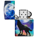 Зажигалка ZIPPO Волк с матовым покрытием на 540 | Wolf Design 540 Matte, латунь/сталь, разноцветная, матовая, 38x13x57 мм для нанесения логотипа