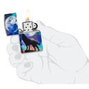 Зажигалка ZIPPO Волк с матовым покрытием на 540 | Wolf Design 540 Matte, латунь/сталь, разноцветная, матовая, 38x13x57 мм для нанесения логотипа