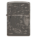 Зажигалка ZIPPO Armor® Черная магия с покрытием черный лед | Armor® Wicca Design Black Ice®, латунь/сталь, чёрная, 38x13x57 мм для нанесения логотипа
