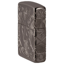 Зажигалка ZIPPO Armor® Черная магия с покрытием черный лед | Armor® Wicca Design Black Ice®, латунь/сталь, чёрная, 38x13x57 мм для нанесения логотипа