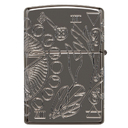 Зажигалка ZIPPO Armor® Черная магия с покрытием черный лед | Armor® Wicca Design Black Ice®, латунь/сталь, чёрная, 38x13x57 мм для нанесения логотипа