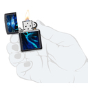 Зажигалка ZIPPO Лох-Несское чудовище с покрытием черный свет | Lock Ness Black Light, латунь/сталь, черная, матовая 38x13x57 мм для нанесения логотипа