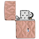 Зажигалка ZIPPO Armor® Геометрическая с покрытием розовое золото | Geometric Rose Gold, латунь/сталь, розовое золото, 38x13x57 мм для нанесения логотипа