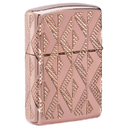 Зажигалка ZIPPO Armor® Геометрическая с покрытием розовое золото | Geometric Rose Gold, латунь/сталь, розовое золото, 38x13x57 мм для нанесения логотипа