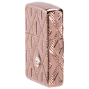Зажигалка ZIPPO Armor® Геометрическая с покрытием розовое золото | Geometric Rose Gold, латунь/сталь, розовое золото, 38x13x57 мм для нанесения логотипа
