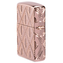 Зажигалка ZIPPO Armor® Геометрическая с покрытием розовое золото | Geometric Rose Gold, латунь/сталь, розовое золото, 38x13x57 мм для нанесения логотипа