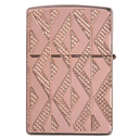 Зажигалка ZIPPO Armor® Геометрическая с покрытием розовое золото | Geometric Rose Gold, латунь/сталь, розовое золото, 38x13x57 мм для нанесения логотипа