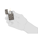 Зажигалка ZIPPO узкая в честь 65-летия с покрытием черный лед | Slim® 65th Anniversary Black Ice®, латунь/сталь, чёрная, 29x10x60 мм для нанесения логотипа