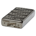 Зажигалка ZIPPO узкая в честь 65-летия с покрытием черный лед | Slim® 65th Anniversary Black Ice®, латунь/сталь, чёрная, 29x10x60 мм для нанесения логотипа