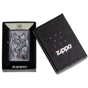 Зажигалка ZIPPO Крест с крылатым драконом с черным матовым покрытием | Winged Dragon Cross Black Matte, латунь/сталь, чёрная, 38x13x57 мм для нанесения логотипа