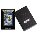Зажигалка ZIPPO Морская с темно-синем матовым покрытием | Nautical Design Navy Matte, латунь/сталь, синяя, матовая, 38x13x57 мм для нанесения логотипа