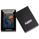 Зажигалка ZIPPO Свирепый дракон с каменным покрытием | Fiery Dragon Iron Stone, латунь/сталь, серая, матовая, 38x13x57 мм для нанесения логотипа