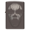 Зажигалка ZIPPO Крик монстра с покрытием черный лед | Screaming Monster Black Ice®, латунь/сталь, черная, 38x13x57 мм для нанесения логотипа
