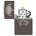 Зажигалка ZIPPO Крик монстра с покрытием черный лед | Screaming Monster Black Ice®, латунь/сталь, черная, 38x13x57 мм для нанесения логотипа