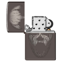 Зажигалка ZIPPO Крик монстра с покрытием черный лед | Screaming Monster Black Ice®, латунь/сталь, черная, 38x13x57 мм для нанесения логотипа