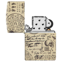 Зажигалка ZIPPO Алхимия с матовым покрытием на 540 | Alchemy Design 540 Matte, латунь/сталь, бежевая, матовая, 38x13x57 мм для нанесения логотипа