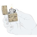 Зажигалка ZIPPO Алхимия с матовым покрытием на 540 | Alchemy Design 540 Matte, латунь/сталь, бежевая, матовая, 38x13x57 мм для нанесения логотипа