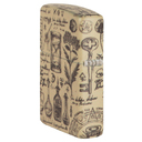 Зажигалка ZIPPO Алхимия с матовым покрытием на 540 | Alchemy Design 540 Matte, латунь/сталь, бежевая, матовая, 38x13x57 мм для нанесения логотипа