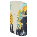Зажигалка ZIPPO Компас с покрытием, светящимся в темноте зеленым | Compass Glow In The Dark Green, латунь/сталь, разноцветная, 38x13x57 мм для нанесения логотипа