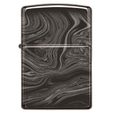 Зажигалка ZIPPO Мраморный узор с черным глянцевым покрытием | Marble Pattern High Polish Black, латунь/сталь, чёрная, 38x13x57 мм для нанесения логотипа