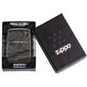 Зажигалка ZIPPO Мраморный узор с черным глянцевым покрытием | Marble Pattern High Polish Black, латунь/сталь, чёрная, 38x13x57 мм для нанесения логотипа