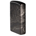 Зажигалка ZIPPO Мраморный узор с черным глянцевым покрытием | Marble Pattern High Polish Black, латунь/сталь, чёрная, 38x13x57 мм для нанесения логотипа