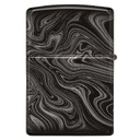 Зажигалка ZIPPO Мраморный узор с черным глянцевым покрытием | Marble Pattern High Polish Black, латунь/сталь, чёрная, 38x13x57 мм для нанесения логотипа