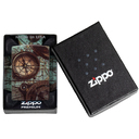 Зажигалка ZIPPO Компас с матовым покрытием на 540 | Compass Design 540 Matte, латунь/сталь, разноцветная, 38x13x57 мм для нанесения логотипа