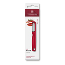 Овощечистка VICTORINOX IOTA, серрейторное лезвие из нержавеющей стали, красная для нанесения логотипа