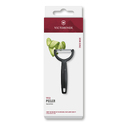 Овощечистка VICTORINOX YPSO, серрейторное лезвие из нержавеющей стали, черная для нанесения логотипа