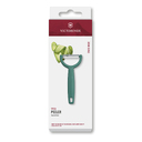 Овощечистка VICTORINOX YPSO, серрейторное лезвие из нержавеющей стали, зеленая для нанесения логотипа
