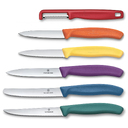 Набор из 6 ножей VICTORINOX: овощечистка, 3 ножа для овощей, столовый нож, нож для пиццы и стейка для нанесения логотипа