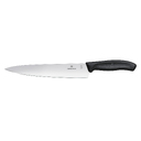 Набор из 11 кухонных ножей VICTORINOX, чёрная рукоять, в подставке из бука высотой 35,5 см для нанесения логотипа