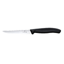 Набор из 6 ножей для стейков VICTORINOX SwissClassic, 11 см, волнистая кромка, чёрная рукоять для нанесения логотипа
