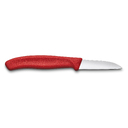 Нож для овощей и фруктов VICTORINOX SwissClassic с прямым лезвием 6 см, красный для нанесения логотипа