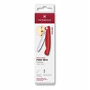 Нож для овощей VICTORINOX Швейцарская классика | Swiss Classic, складной, лезвие 11 см с волнистой кромкой, красный для нанесения логотипа