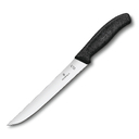 Нож разделочный VICTORINOX SwissClassic с узким прямым лезвием 18 см, чёрный для нанесения логотипа