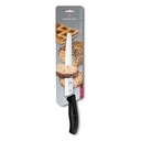 Нож для хлеба и выпечки VICTORINOX SwissClassic, лезвие 22 см с волнистой заточкой, чёрный для нанесения логотипа
