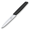 Нож для овощей VICTORINOX Swiss Modern, 10 см, нержавеющая сталь / синтетический материал, чёрный для нанесения логотипа