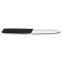 Нож для овощей и фруктов VICTORINOX Swiss Modern, лезвие 10 см с волнистой кромкой, чёрный для нанесения логотипа