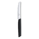 Нож столовый VICTORINOX Swiss Modern, лезвие 11 см с прямой кромкой, чёрный для нанесения логотипа