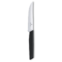 Нож для стейка и пиццы VICTORINOX Swiss Modern, 12 см, с волнистой кромкой, чёрный для нанесения логотипа