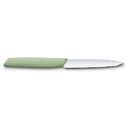 Нож для овощей VICTORINOX Swiss Modern, 10 см, нержавеющая сталь / синтетический материал, зелёный для нанесения логотипа